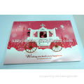 carriage printed red background wedding greeting card